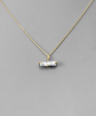 Tube Stone Necklace