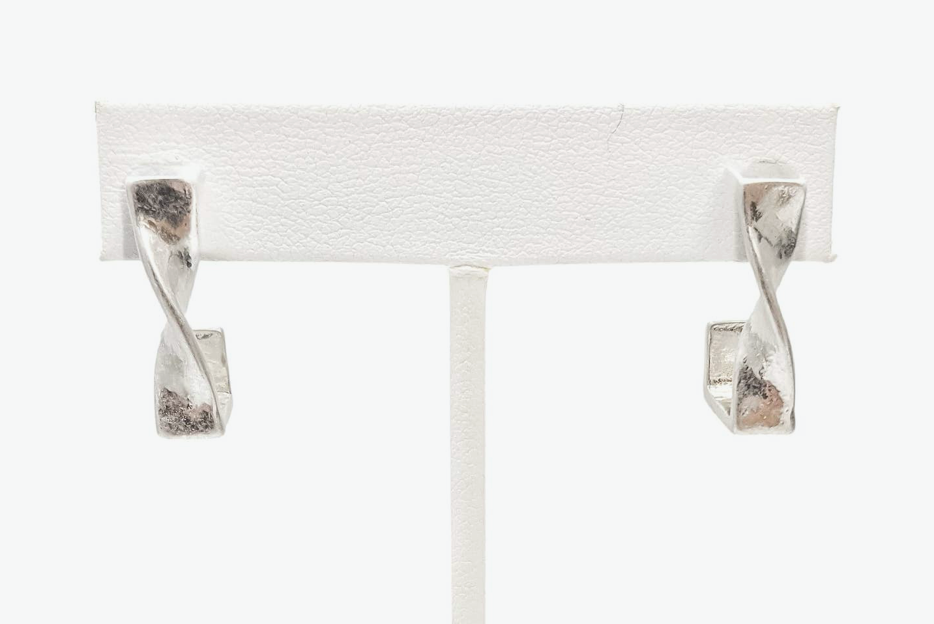 Twist Stud Drop Earrings