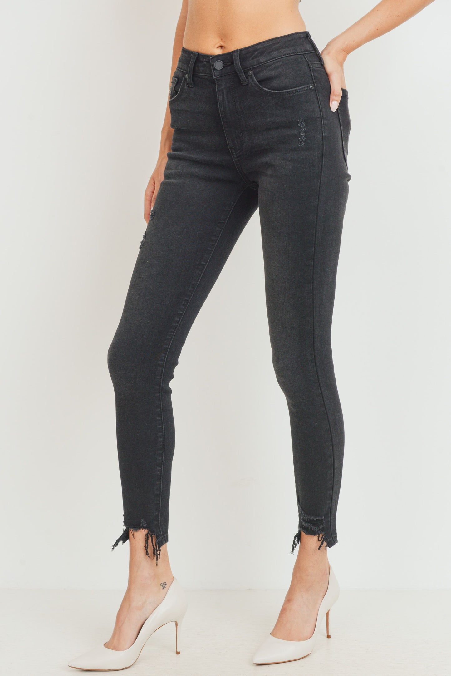 High Rise Clean Skinny - Washed Black