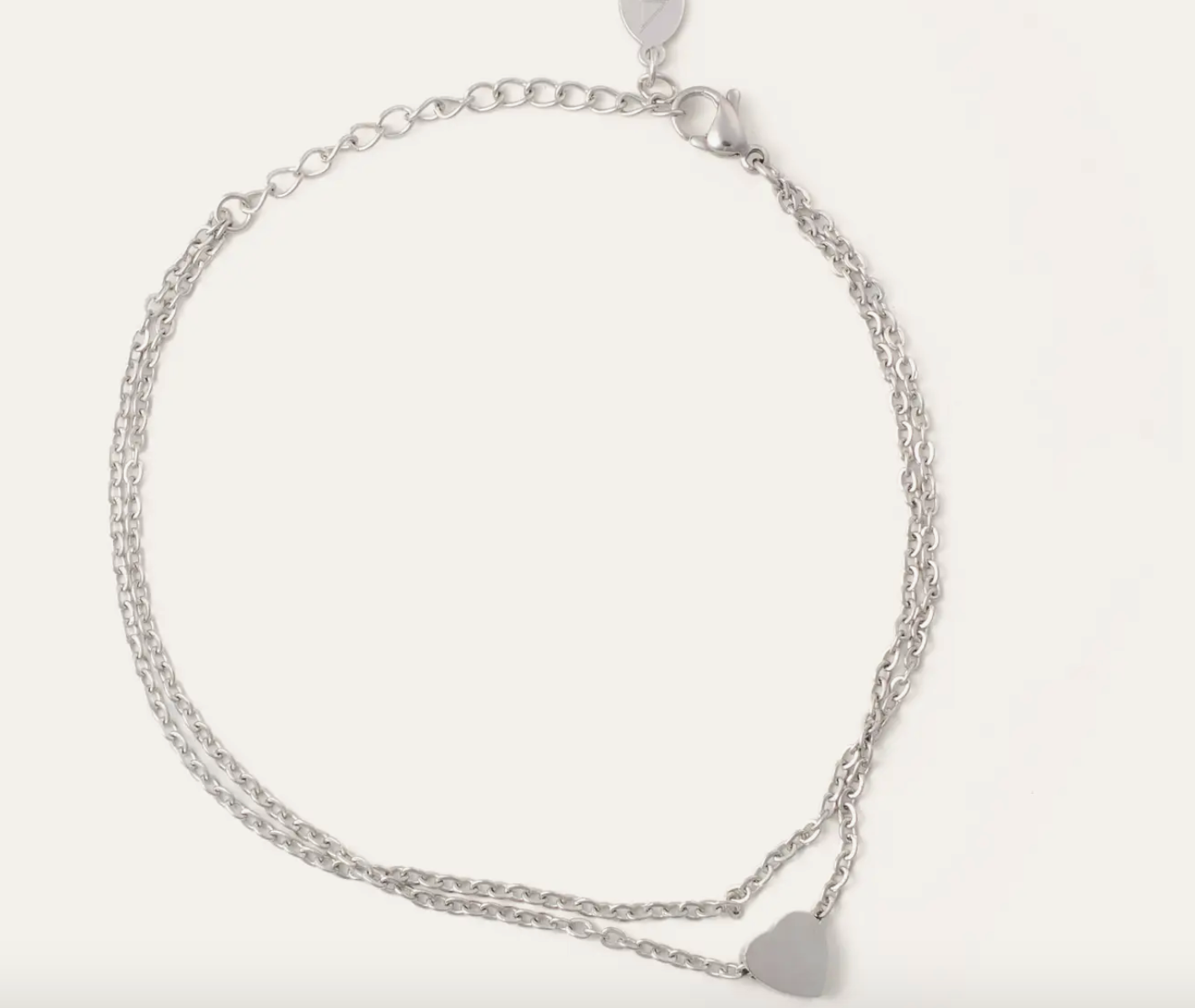NS Double Heart Anklet