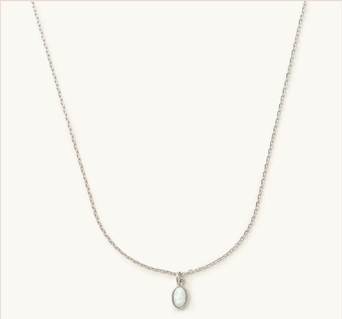 NS Opal Necklace - Sterling Silver