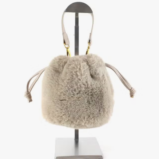 Faux Fur Bucket Bag