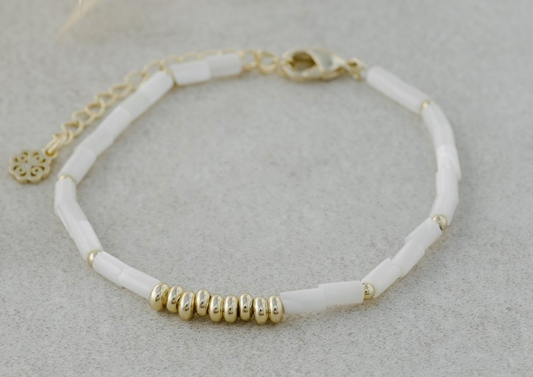 Glee - Pearl with bead bracelet