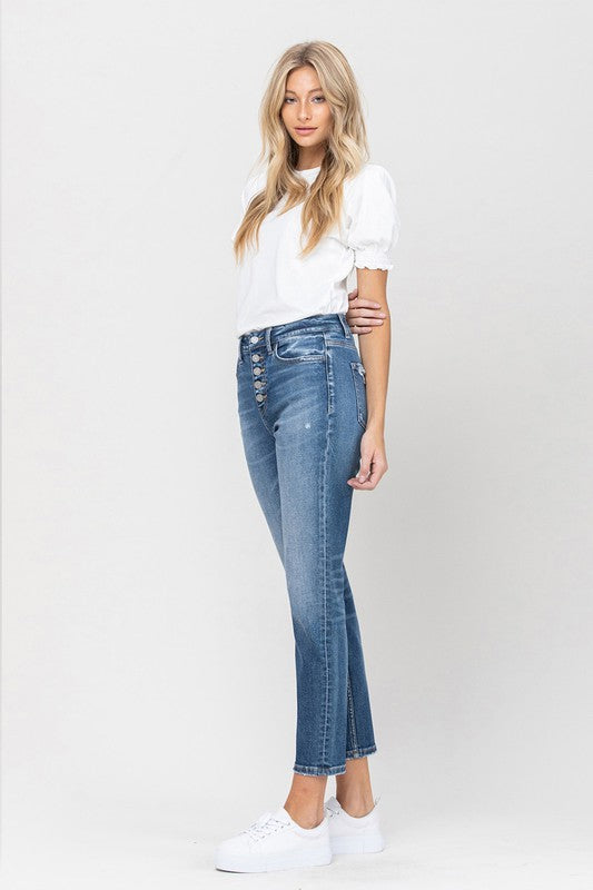 Hi-Rise Mom Jean - Medium Wash