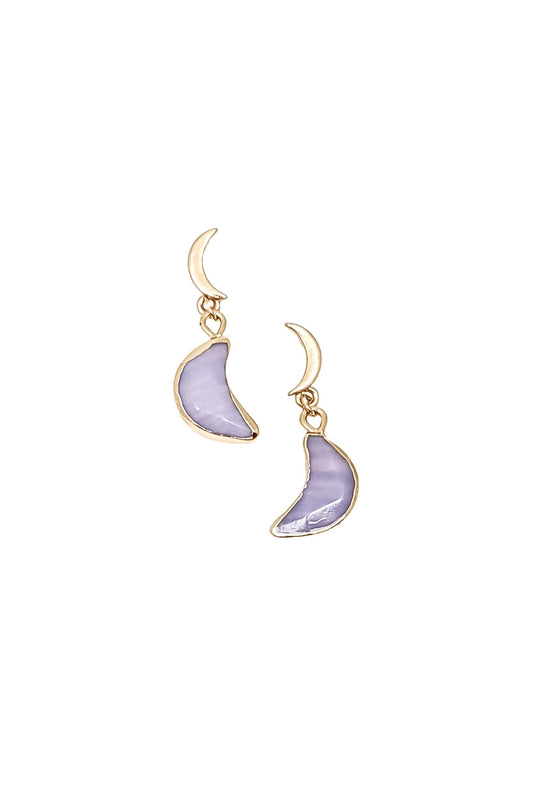 Moon Stone Dangle Earring