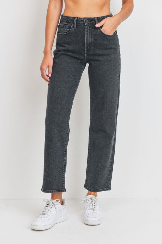 Relaxed Straight Dad Jean - Black