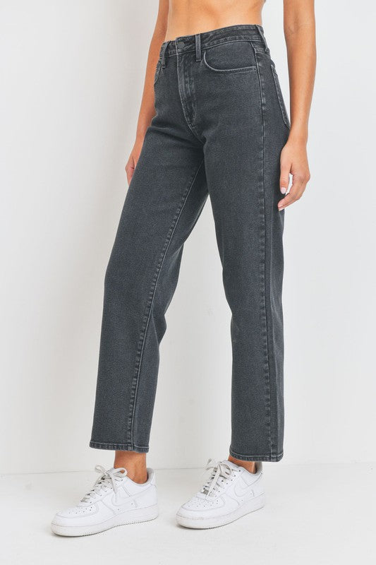 Relaxed Straight Dad Jean - Black