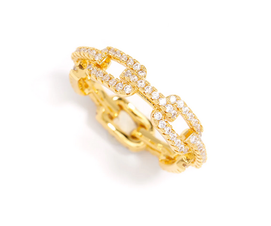 Crystal Link Ring