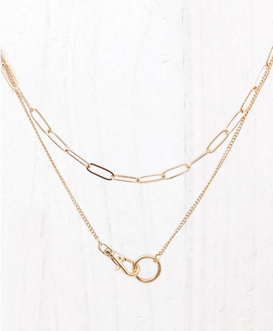 Double Layer Clasp Necklace