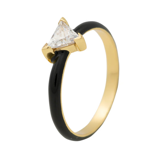 Triangle Enamel Ring